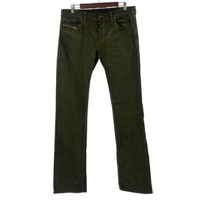 Diesel Safado 33x33 Regular Slim Straight Olive Green Stretch Jeans Men's Pants